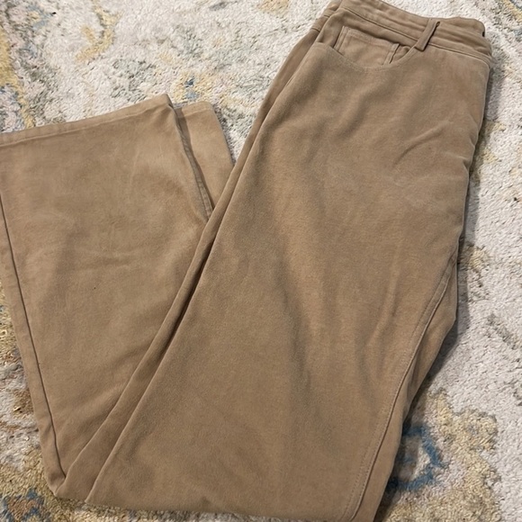🔥VTG Theory, Soft Suede-Feel Boot Cut Trousers in Camel, EUC,Size 8 - Picture 14 of 15